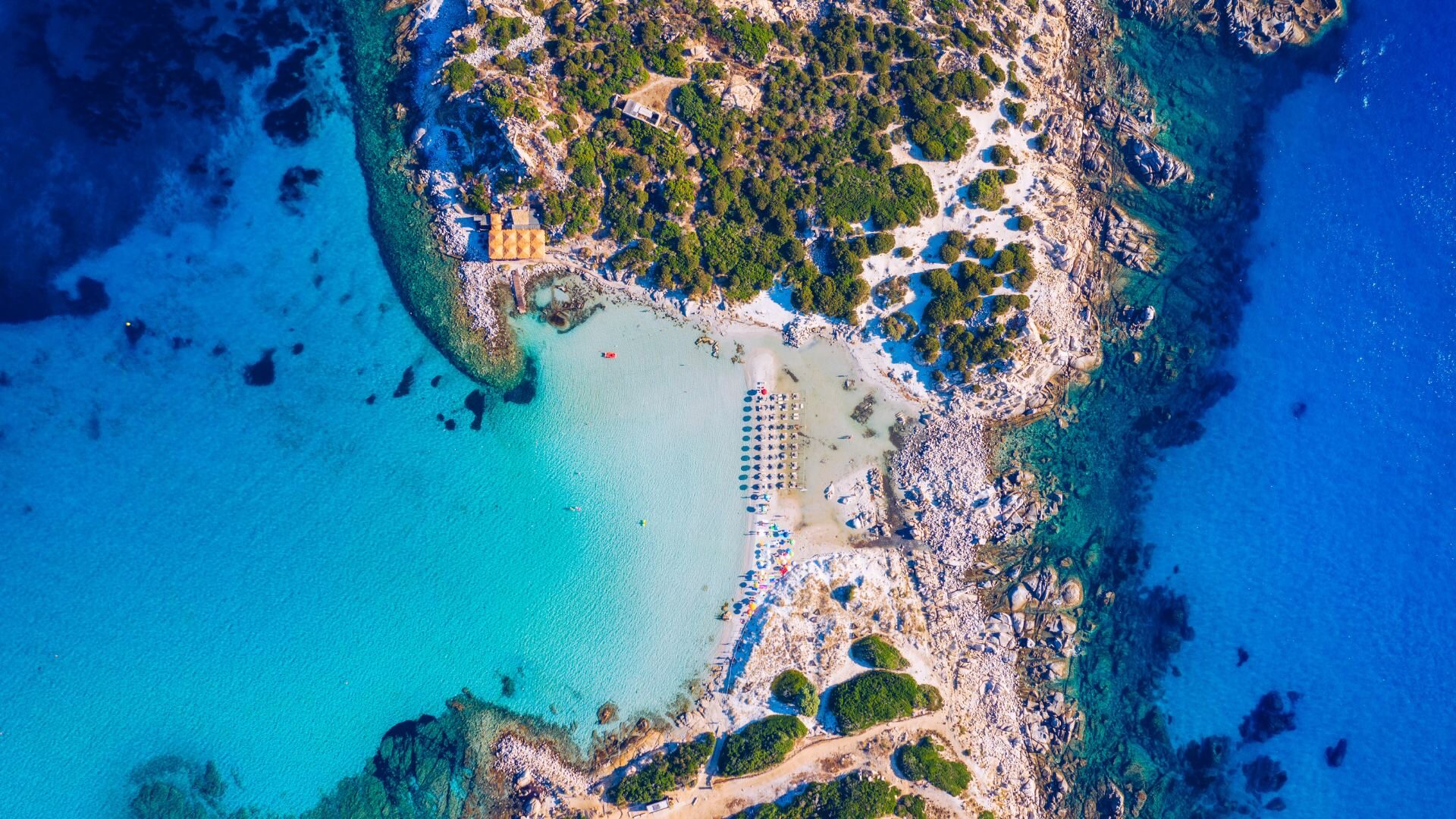 Punta Molentis vista dall'alto